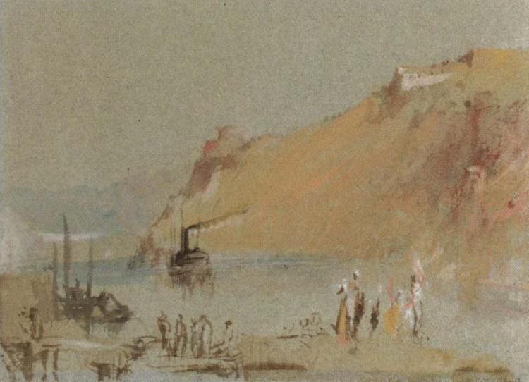 J.M.W. Turner river scene with steamboat Norge oil painting art